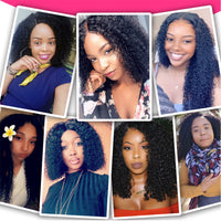 Thumbnail for 18 inches Malaysian Curly Hair With Closure Wet and Wavy Human Hair Bundles