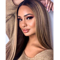 Thumbnail for Brazilian Highlight Honey Blonde 4x4 Silk Base  Human Hair Wig