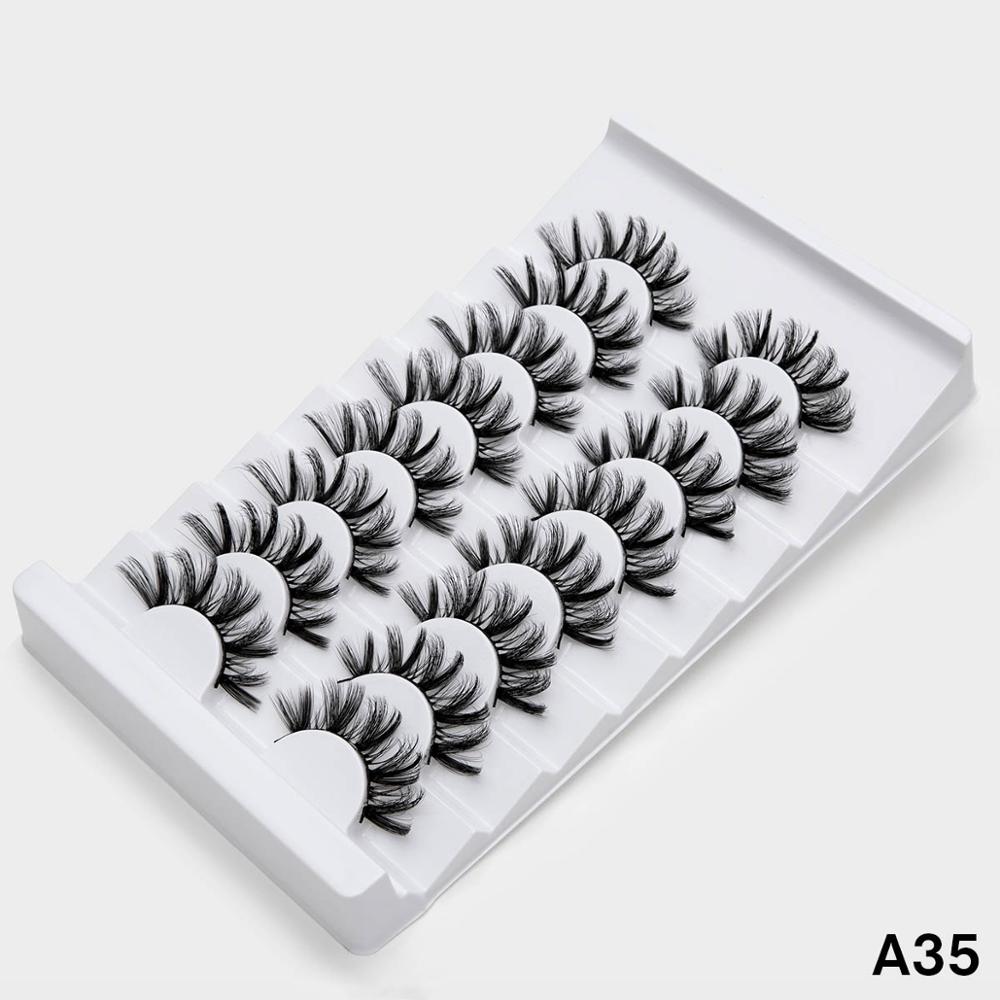 5/8 Pairs 3D Mink Lashes Natural False Eyelashes