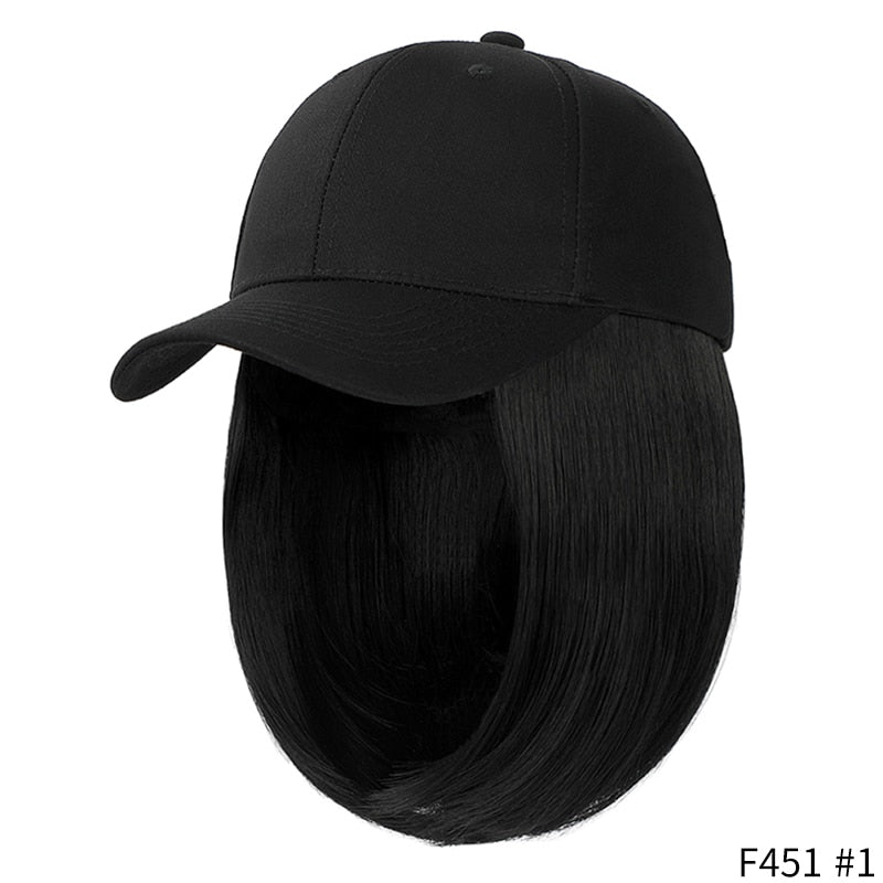 Short Wavy Baseball  Hat Wigs