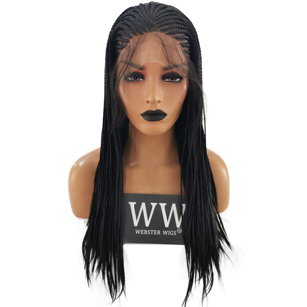 Braided Box Braids Wig With Baby Hair