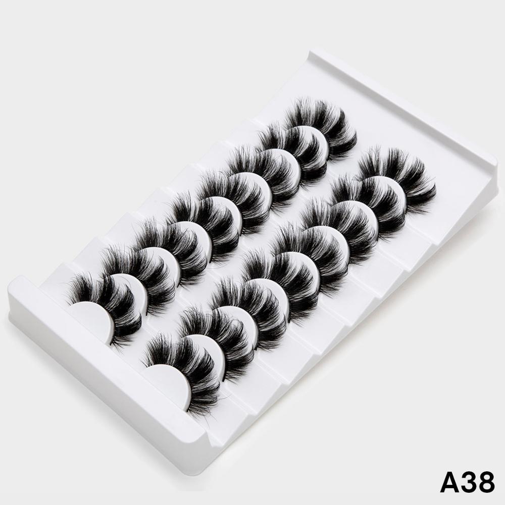 5/8 Pairs 3D Mink Lashes Natural False Eyelashes