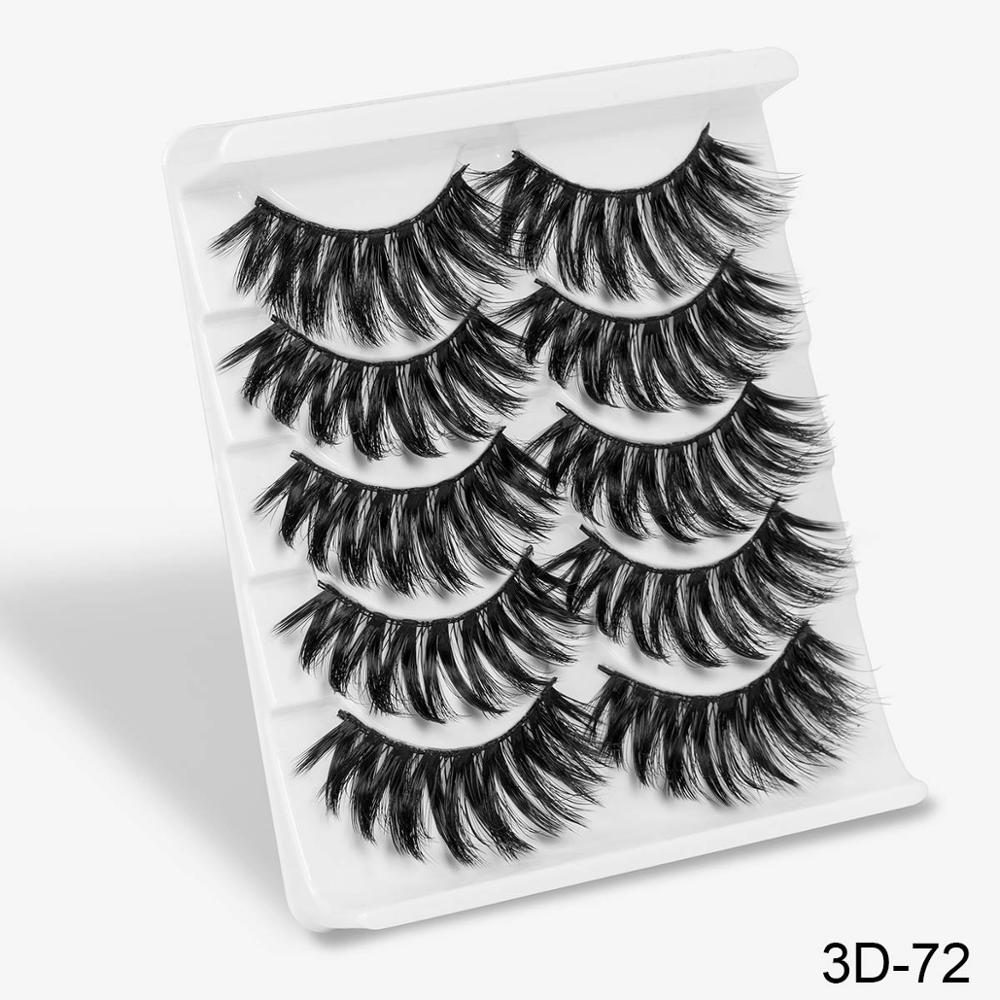 5Pairs 3D Mink Lashes False Eyelashes Natural/Thick Long Eye