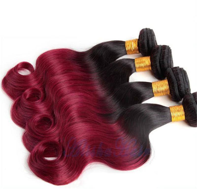 Ombre Burgundy Hair Bundles