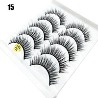 Thumbnail for 5Pairs/Set Faux Mink Hair False Eyelashes Wispy Criss