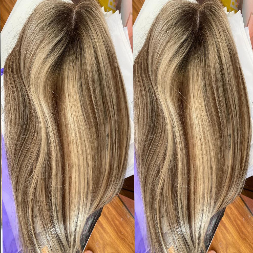 6"-20'' 8x13cm Highlight Brown and Blonde Color