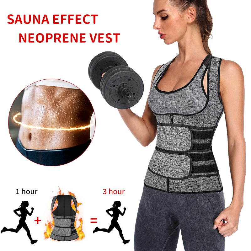 Waist Trainer Vest Neoprene Body Shaper -Sauna Sweat Suit