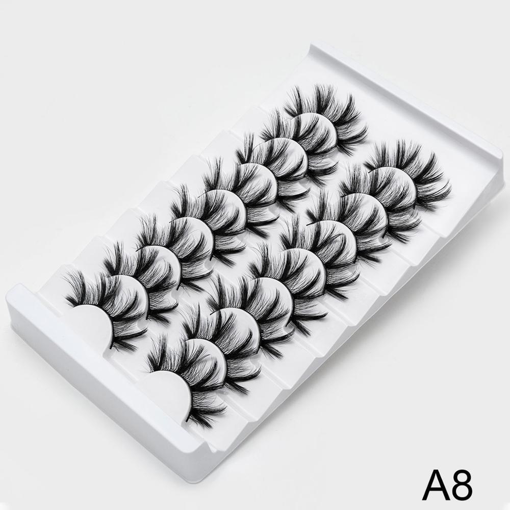 5/8 Pairs 3D Mink Lashes Natural False Eyelashes