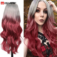 Thumbnail for Long Wavy Natural Hair Temperature 3 Tone Ombre Brown Glueless