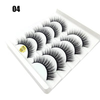 Thumbnail for 5Pairs/Set Faux Mink Hair False Eyelashes Wispy Criss