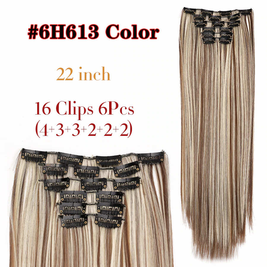 6Pcs/Set 22" Hairpieces