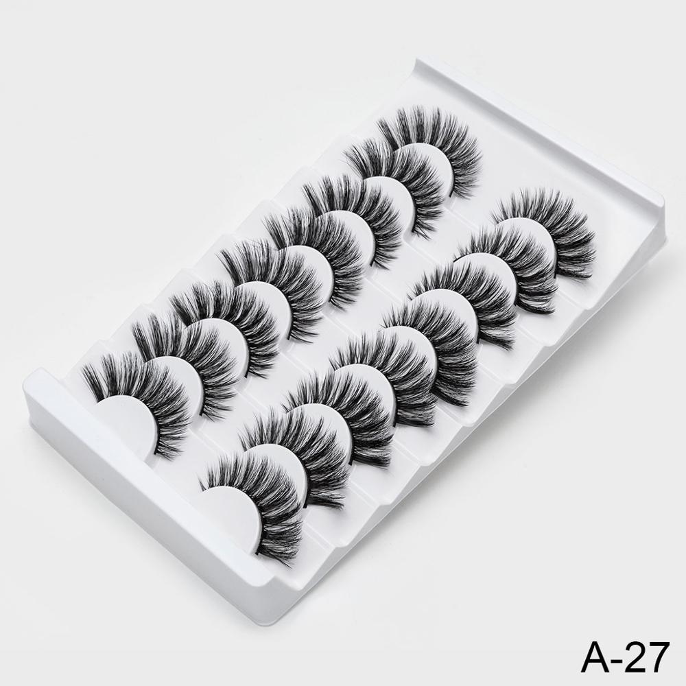 5/8 Pairs 3D Mink Lashes Natural False Eyelashes