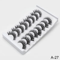 Thumbnail for 5/8 Pairs 3D Mink Lashes Natural False Eyelashes