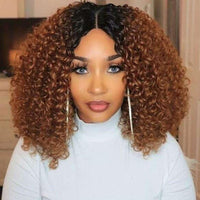 Thumbnail for Deep curly lace front wig 14 inches