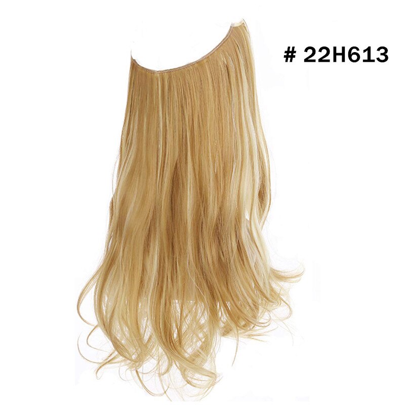 12"14" 16" 18"  Hair Extensions No Clip in Ombre Blonde Black Pink Synthetic