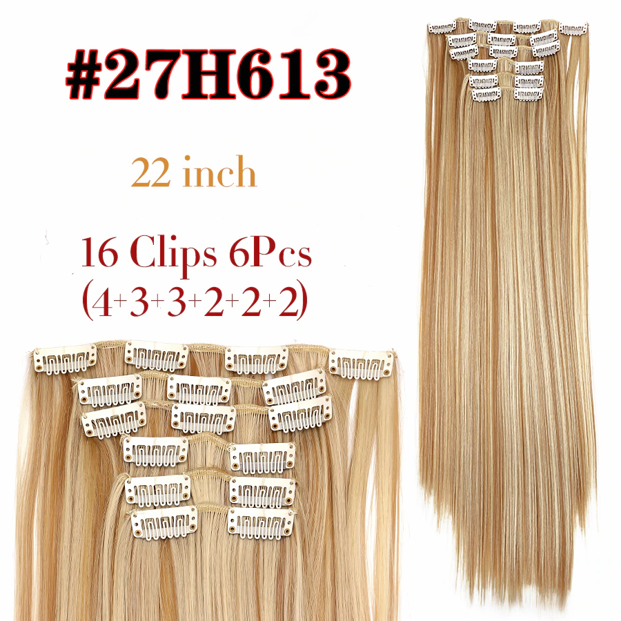 6Pcs/Set 22" Hairpieces