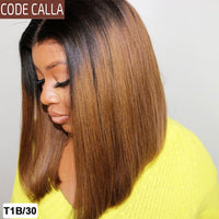 Thumbnail for Honey Blonde Short Bob Wig- Pre Plucked Lace Wig