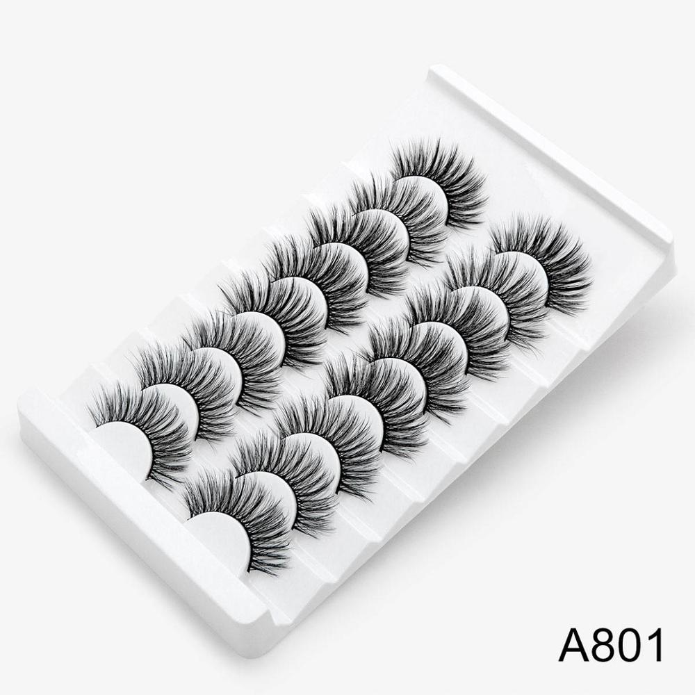 5/8 Pairs 3D Mink Lashes Natural False Eyelashes