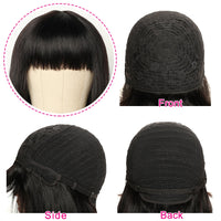 Thumbnail for Short Bob Wig With Bangs Straight Brazilian Hair Wigs