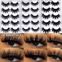 Thumbnail for 5Pairs/Set Faux Mink Hair False Eyelashes Wispy Criss