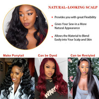 Thumbnail for Brazilian Body Wave 2/3 Bundles With Closure