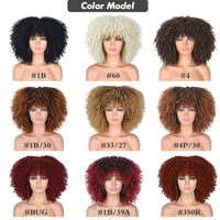 Thumbnail for Afro Kinky Curly Wigs With Bangs