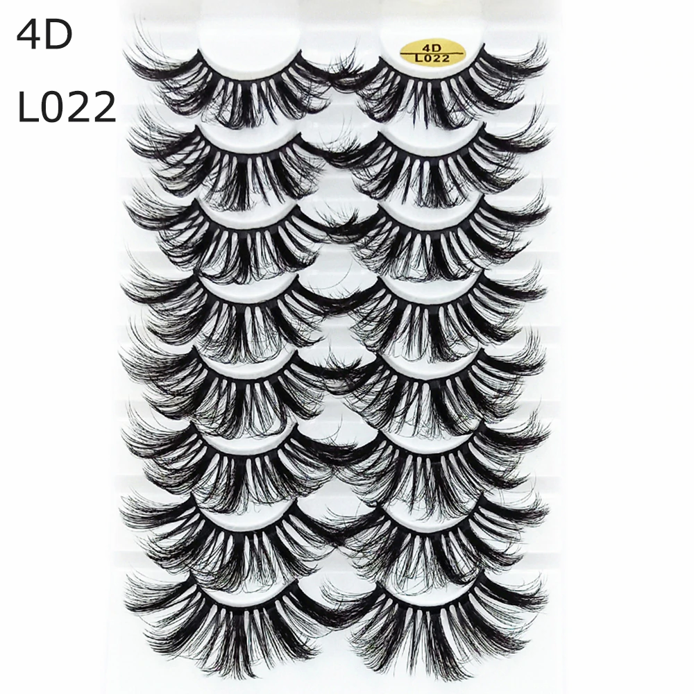 8 Pairs 3D Mink False Eyelashes Natural Wispy Fluffy Dramatic Volume