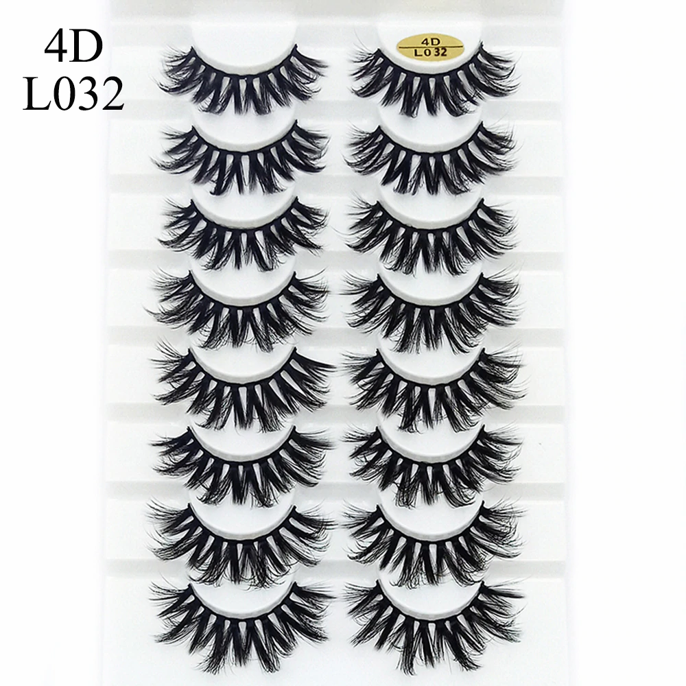 8 Pairs 3D Mink False Eyelashes Natural Wispy Fluffy Dramatic Volume