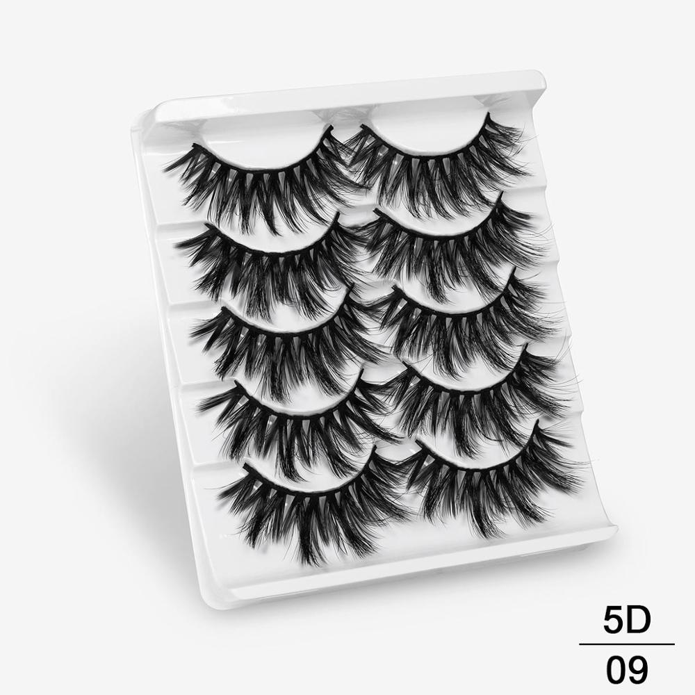 5Pairs 3D Mink Lashes False Eyelashes Natural/Thick Long Eye