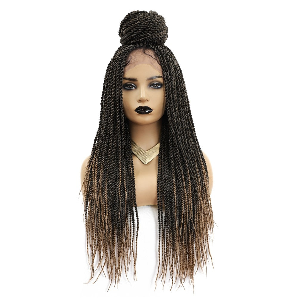 Senegalese Twist Braiding Hair Ombre Braided Wig