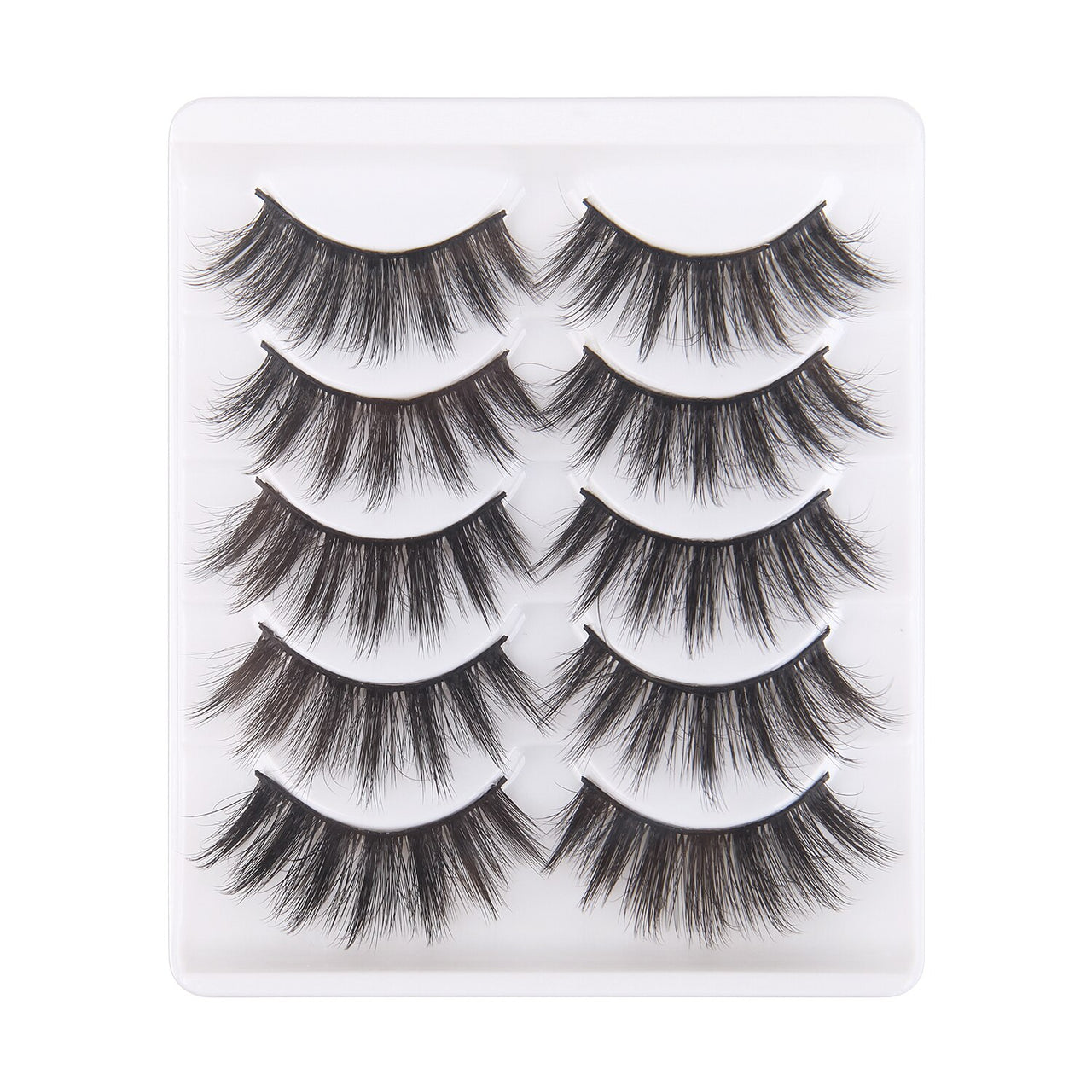 5 Pairs Handmade Eyelashes 3D Soft Mink Hair False Lashes