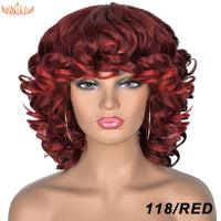 Thumbnail for Afro Kinky Curly Wigs With Bangs