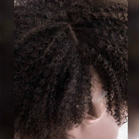 Thumbnail for Afro Kinky Curly Lace Front Human Hair Wigs With Bangs