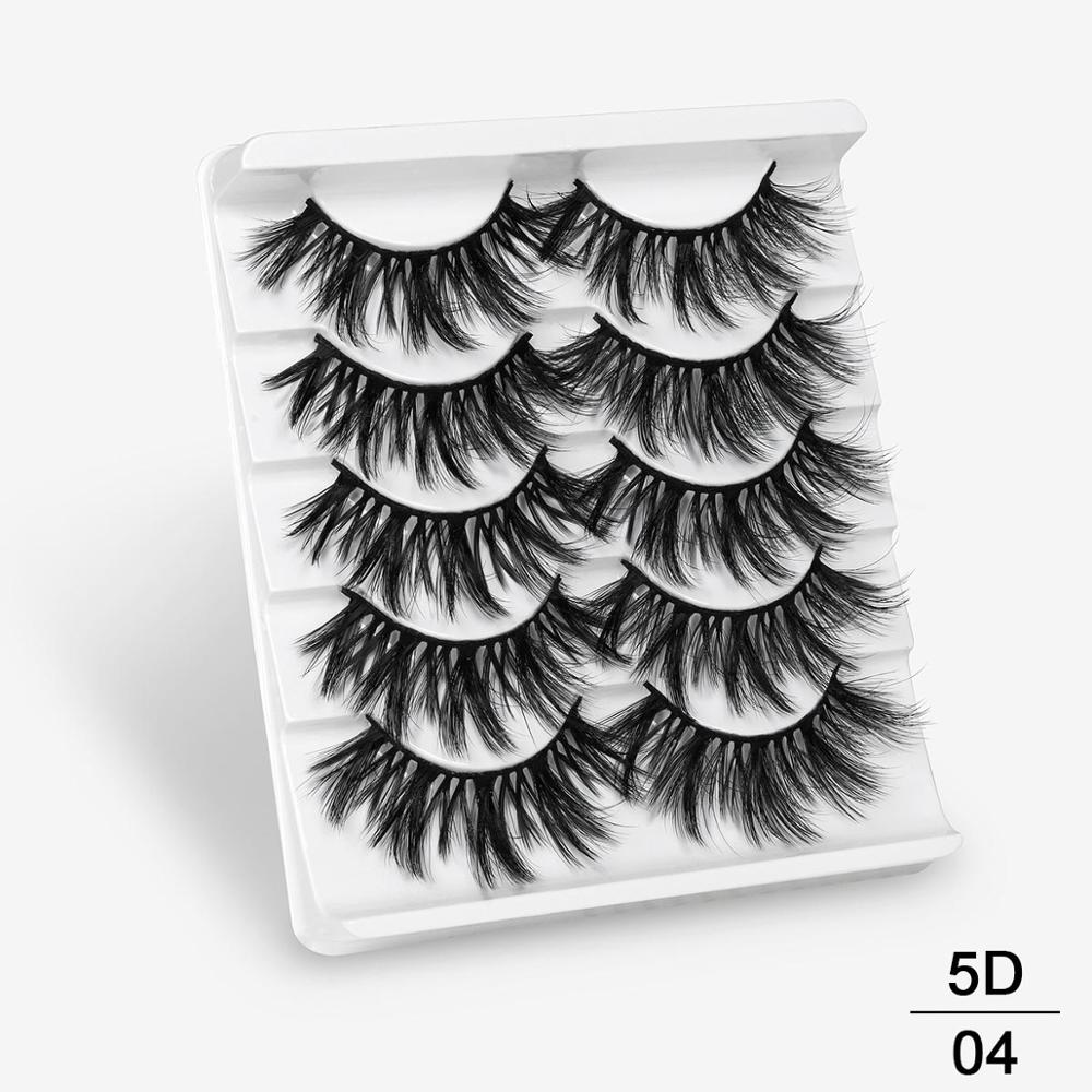 5Pairs 3D Mink Lashes False Eyelashes Natural/Thick Long Eye