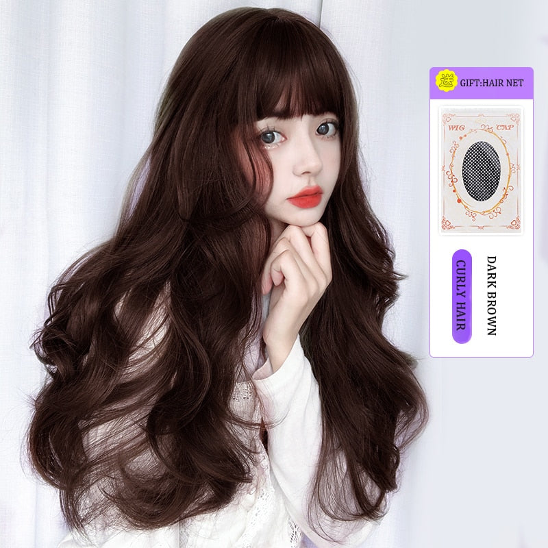 Curly Big WaveBangs Black / Brown