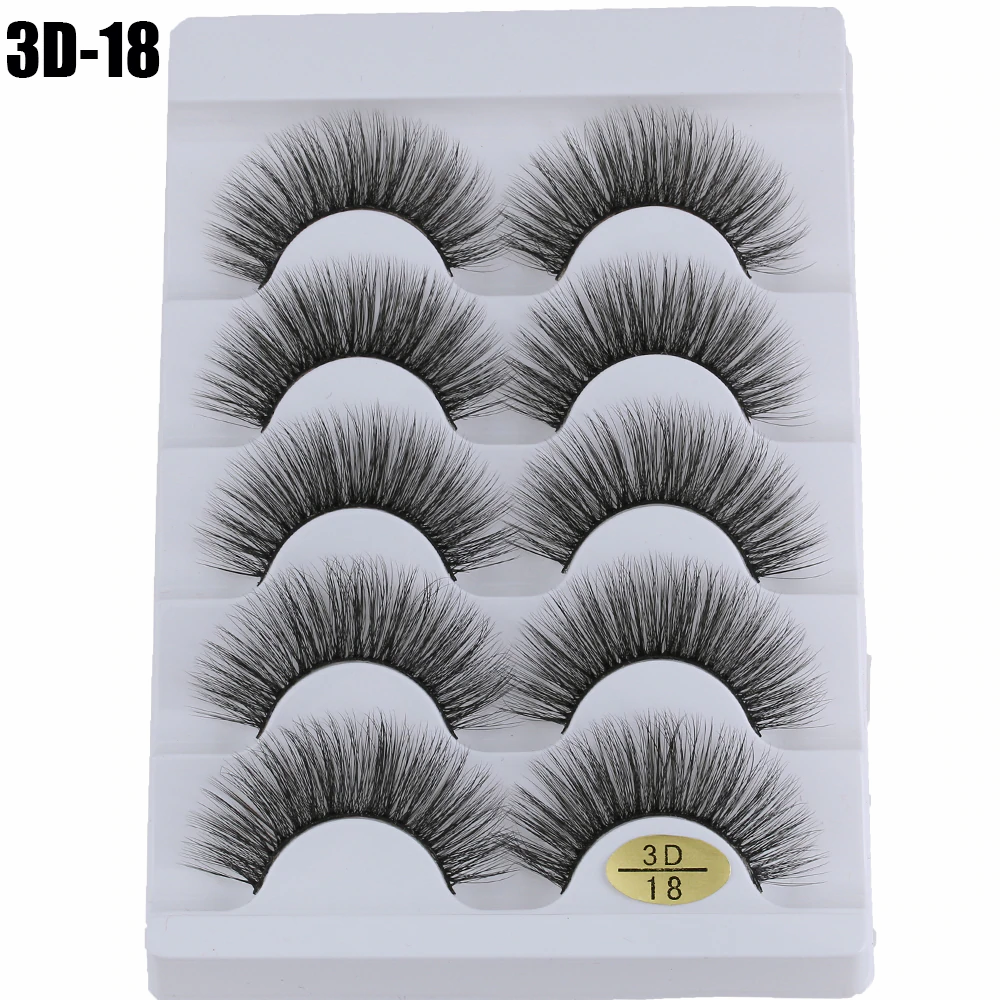 5 Pairs 3D Faux Mink Hair  Wispies Fluffies Drama