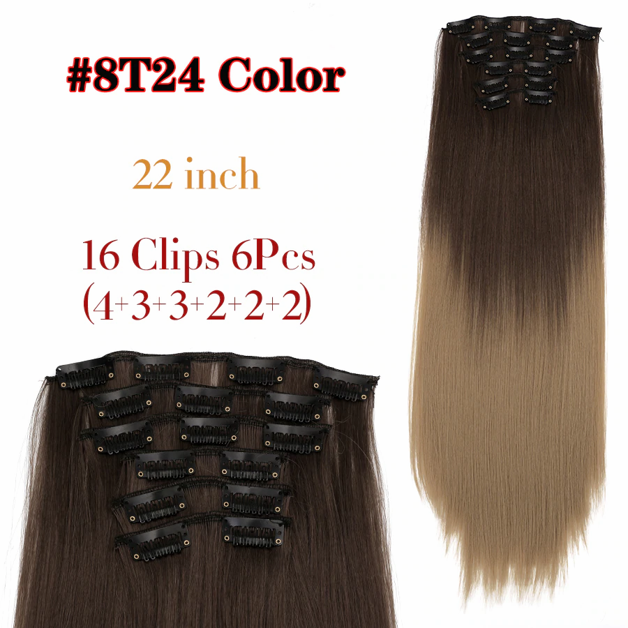 6Pcs/Set 22" Hairpieces