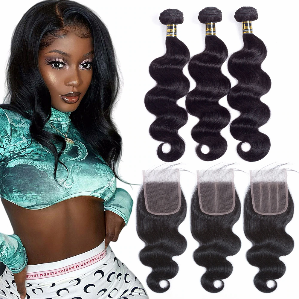 Brazilian Body Wave 2/3 Bundles With Closure