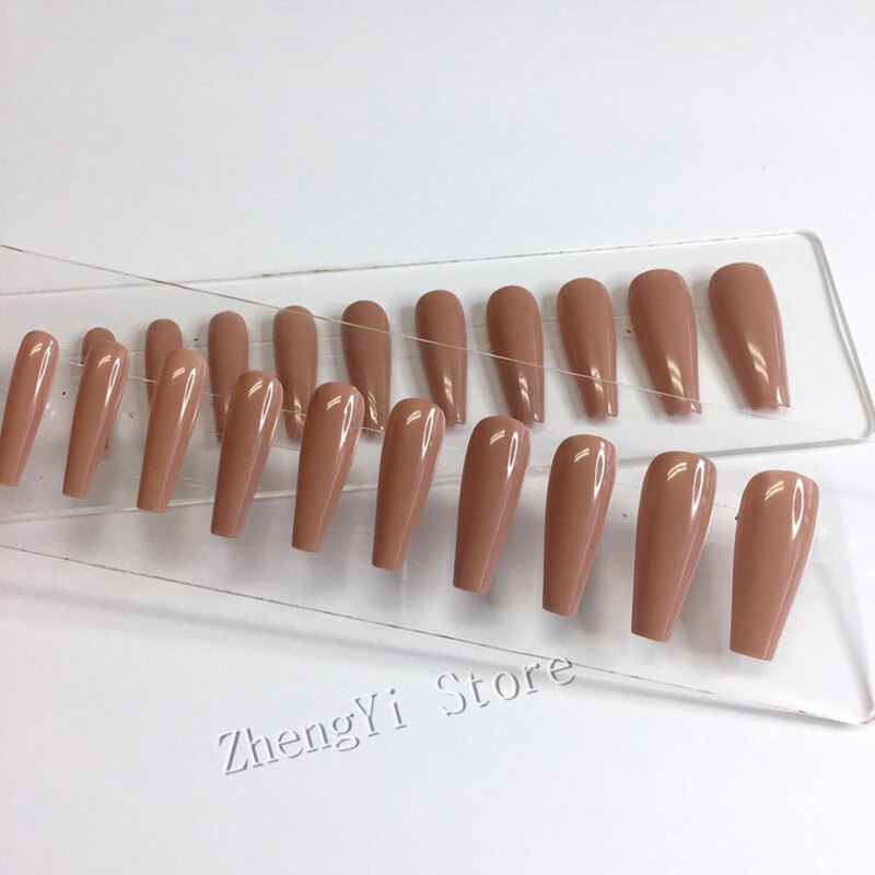 Coffin Glossy Press Nails