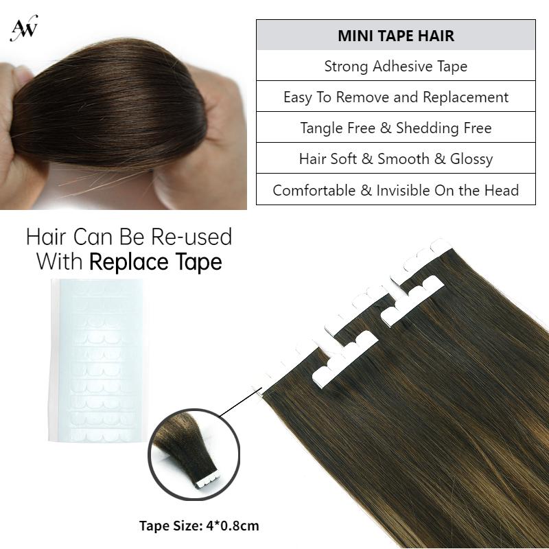 12'' 16'' 20'' Mini Tape in Human Hair Extensions