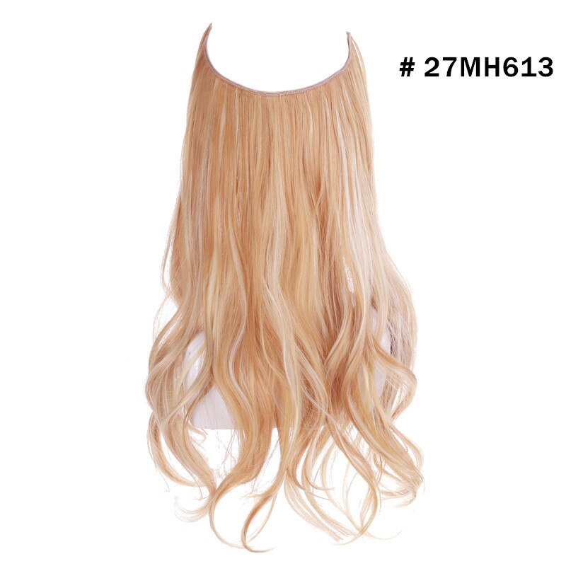 12"14" 16" 18"  Hair Extensions No Clip in Ombre Blonde Black Pink Synthetic