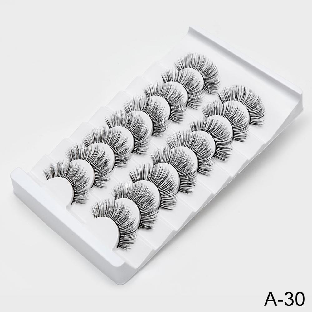 5/8 Pairs 3D Mink Lashes Natural False Eyelashes