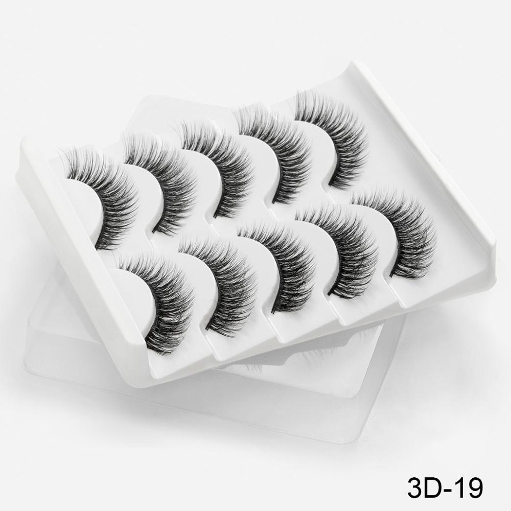 5Pairs 3D Mink Lashes False Eyelashes Natural/Thick Long Eye