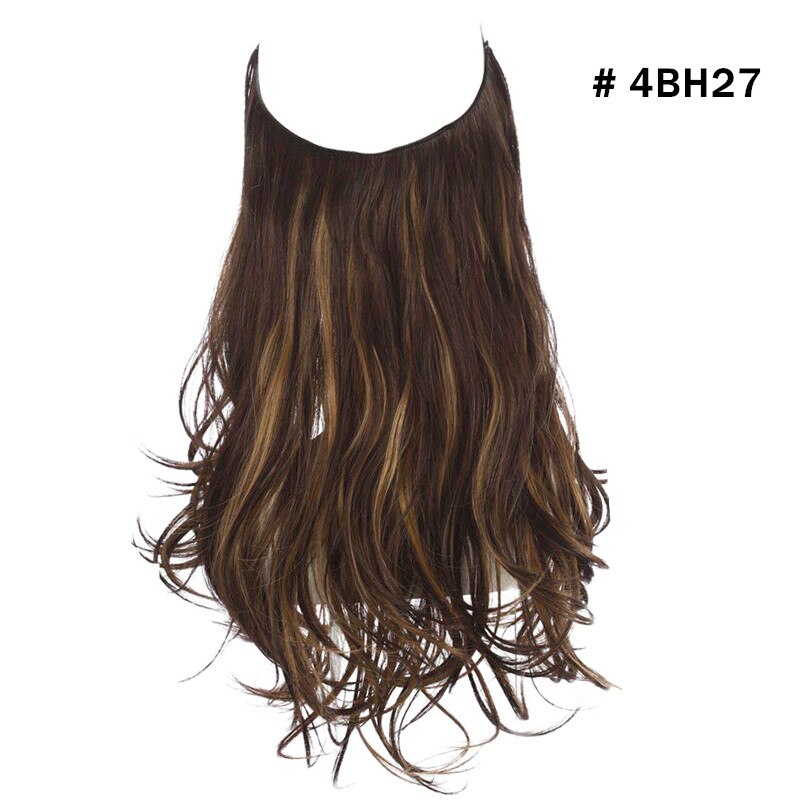 12"14" 16" 18"  Hair Extensions No Clip in Ombre Blonde Black Pink Synthetic