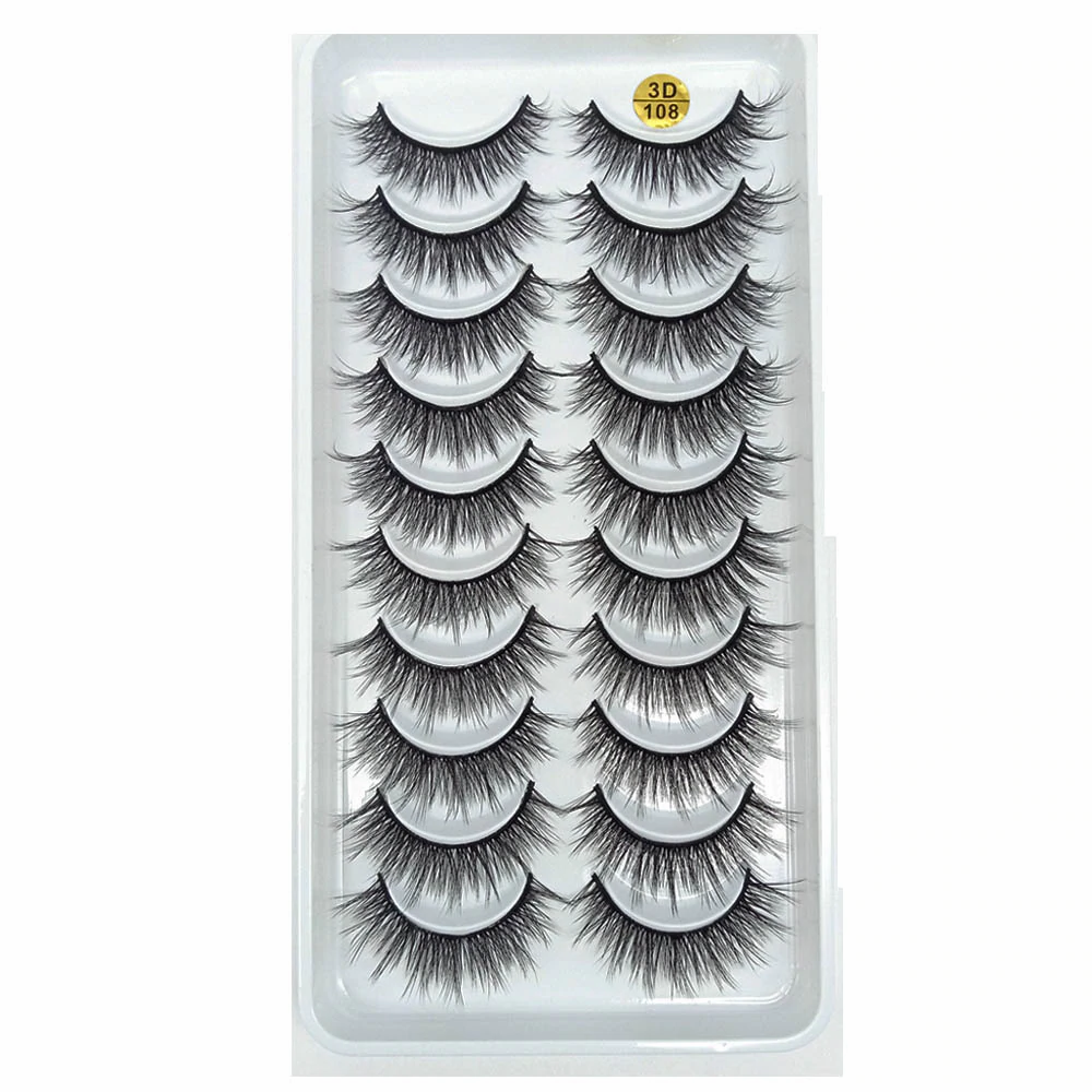 8 Pairs 3D Mink False Eyelashes Natural Wispy Fluffy Dramatic Volume