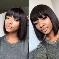 Thumbnail for Straight Bob Wig With Bangs Human Hair