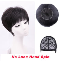 Thumbnail for Short Bob Wig With Bangs Pixie Cut Brazilian Hair