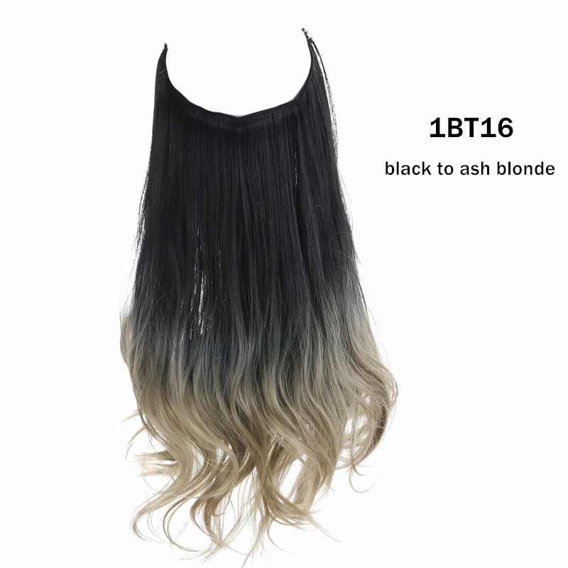 Ombre Synthetic Natural Black, Blonde, Pink