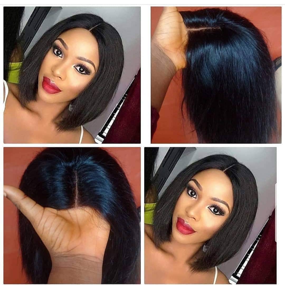 Black short bob wig 12 inches