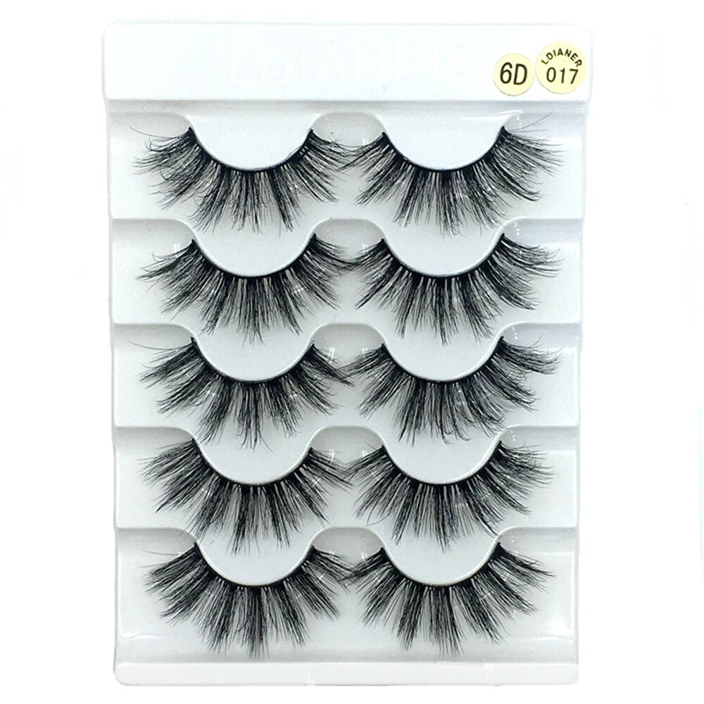 5 Pairs 3D Faux Mink Hair  Wispies Fluffies Drama